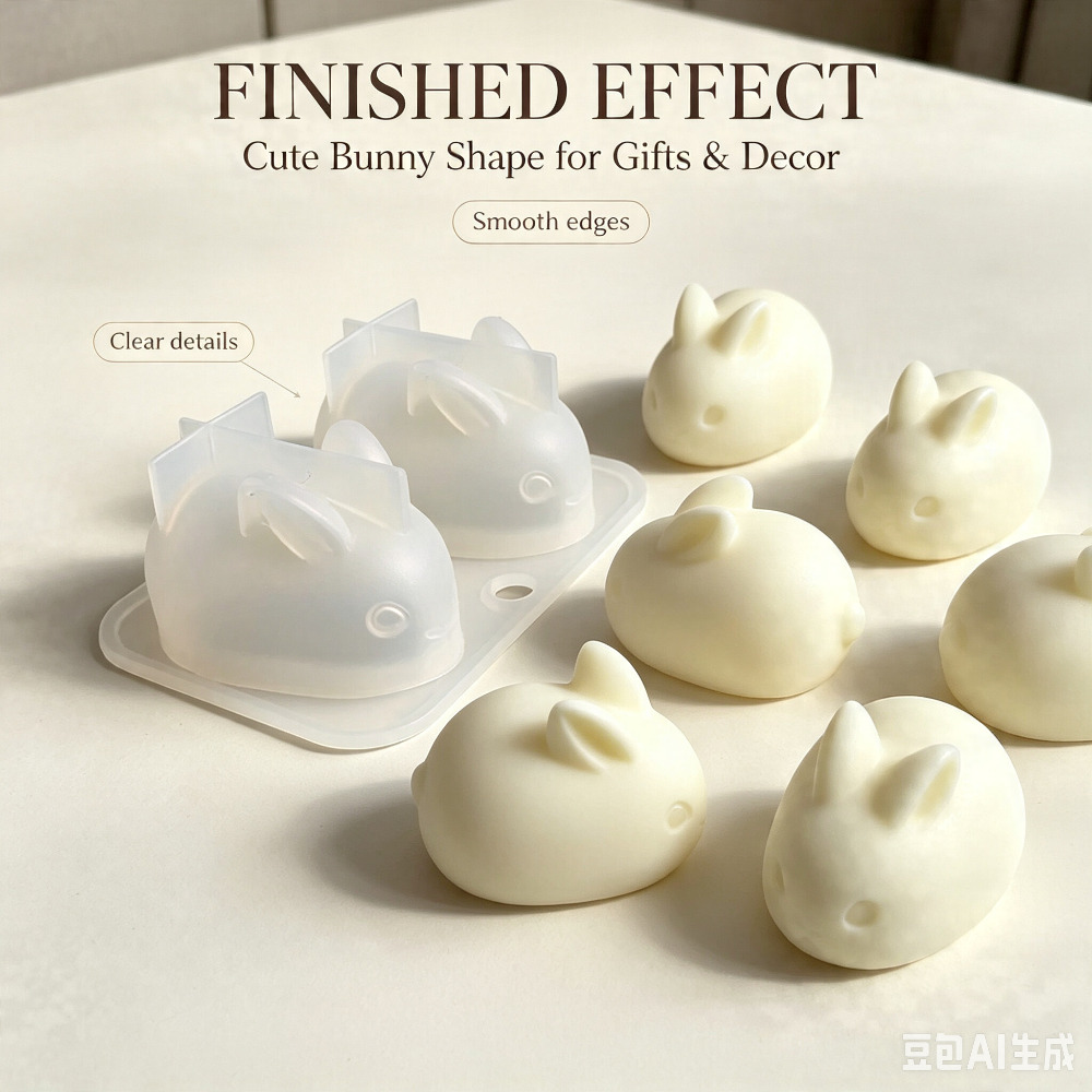 Soap Making Instructions - 3D Mini Tavşan silikon kalıp Gıda