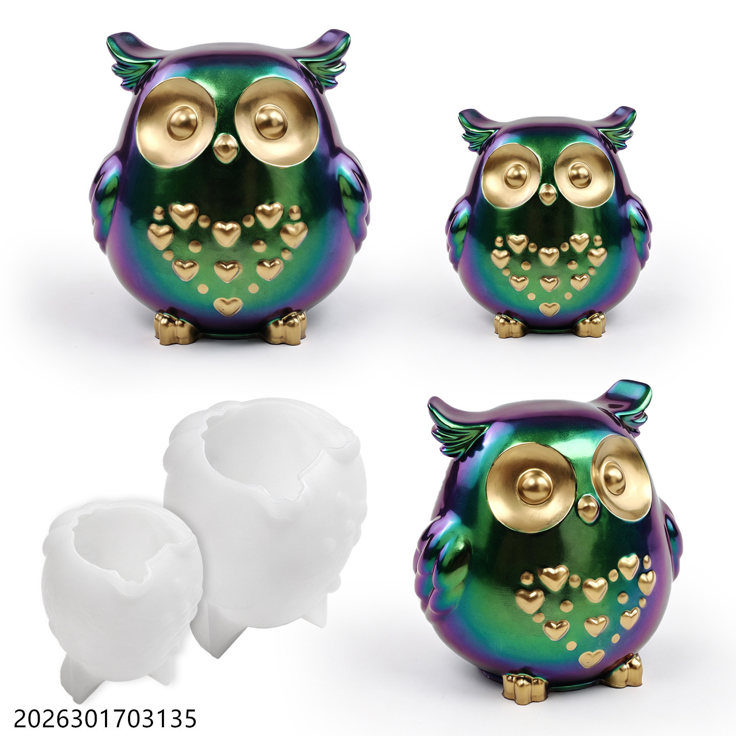 Soap Making Gifts - Baykuş silikon kalıp 3D kuş şekli