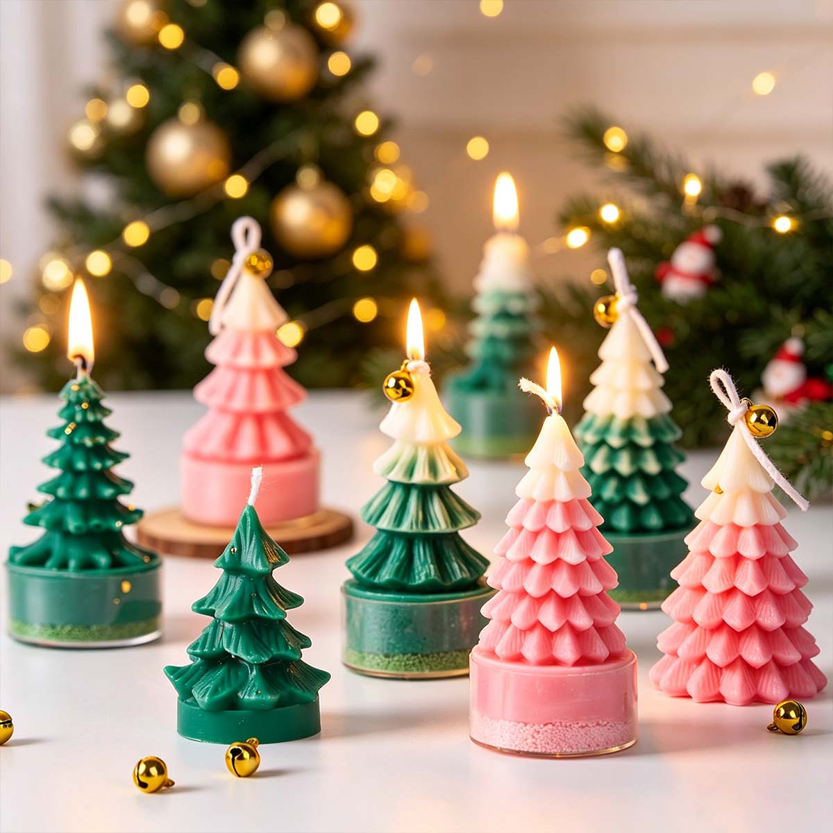 Soap Making Gifts - 3D Noel Ağacı Silikon Mum Kalıp