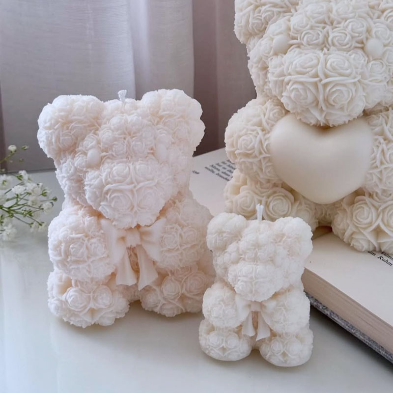 Gül Kurdeleli Ayı Mum Silikon  - Soap Making Gifts incelemesi ve fiyatı