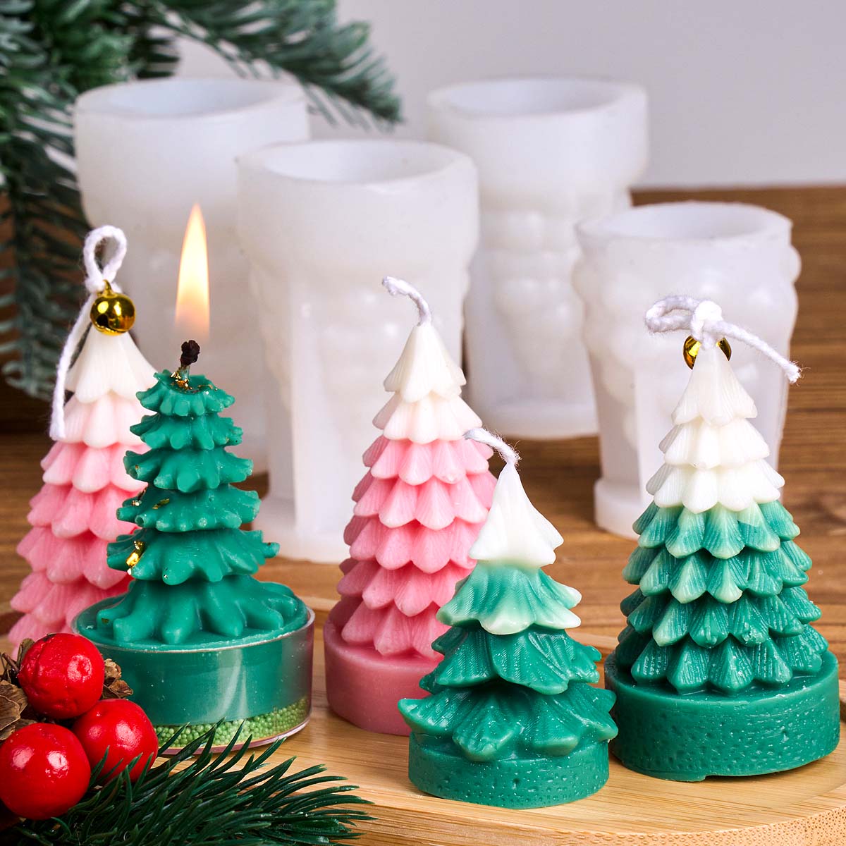 3D Noel Ağacı Silikon Mum Kalı - Soap Making Gifts incelemesi ve fiyatı
